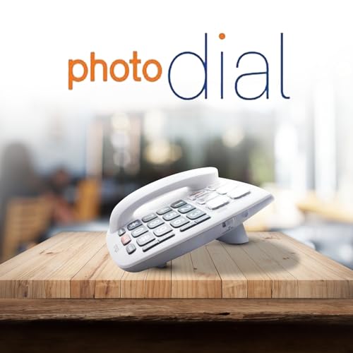 SMPL Hands-Free Dial Corded Phone with Photo Memory, One-Touch Dialing, Large Buttons, Flashing Alerts - For Seniors, Hearing Impaired