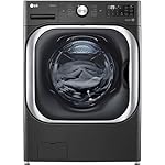 5.2 cu. Ft Stackable Smart Front Load Washer in Black Steel with Steam & Turbowash Technology