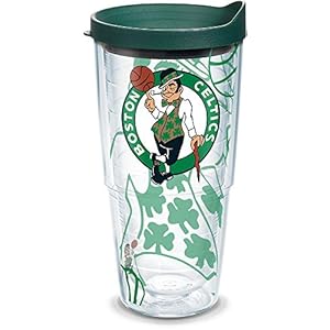 Tervis Made in USA Double Walled NBA Boston Celtics Insulated Tumbler Cup Keeps Drinks Cold & Hot, 24oz, Genuine