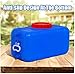 WAZHOU Blue Water Container,Portable Water Tank,Water Storage Bucket with Tap, Hiking Picnic Travel and BBQ Outdoor Travel Water Carrier(50L)