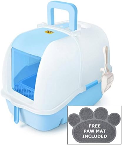 CatIdea Luxury Sifting Hooded Cat Litter Box. CL1 (Sky Blue)