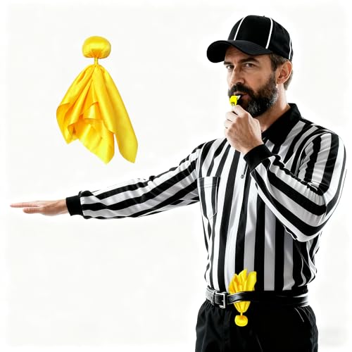 Ahuimeius 16 Pcs Yellow Penalty Flag Football Flags, Referee Flag, Lacrosse,Sports Fan for Football Games Party Accessory Referee Game Party - Thumbnail 6