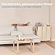 Hennez Wäschesammler XXL - Wäschekorb 3 Fächer - Wäschesortierer Wäschebox - Holz - Wäschetrenner Beige - Wäsche Sortiersystem Bambus - Wäschkorb - Laundry Basket