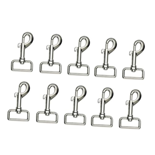 Sosoport Strong Zinc Alloy Bolt Snap Pet Leash Clip 10pcs Swivel Hooks for Dog Leash Easy to Use and Safe