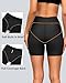 Daci Women Black High Waisted Swim Shorts - 5