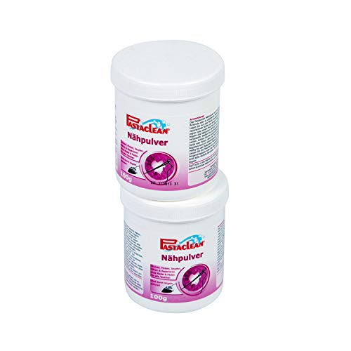 Pastaclean - Polvos termoadhesivos de costura, para coser, zurcir y remendar sin aguja e hilo, para telas lavables y planchables, para decoración y reparación (200 g) Cover