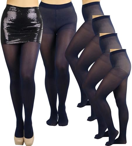 Image of ToBeInStyle Womens Pack of 6 Muted Color Opaque Tights