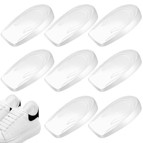 4 Pares Taloneras Fascitis Plantar Plantillas Gel，Plantillas con Elevación, Plantillas para Crecer Invisibles para Mujeres y Hombres