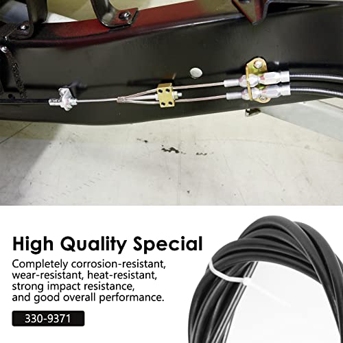 Whyql Emergency Parking Brake Cable Kit Adjustable Compatible With Lokar Floor Mount Units/Disc Or Drum Brakes Replace#330-9371 140-14415-R #TOP1