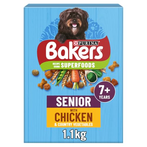 Bakers Senior Chicken with Vegs Dry Dog Food, 1.1kg