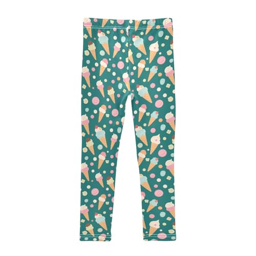 Ice Cream Dot S Girls Leggings Athletic Pants Tights Stretch Bottom2