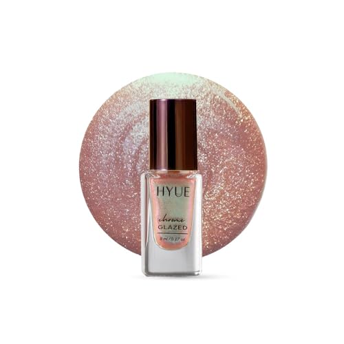 HYUE Chrome Glazed Nail Paint - 7 shades | Moonstone | 8 ml | Dual-toned | Long-lasting Shine | Color-Shifting Pigments | One Stroke Coverage | Gel Finish | Salon-like Nails | No UV Damage HYUE Chrome Glazed Nail Paint - 7 shades | Moonstone | 8 ml | Dual-toned | Long-lasting Shine | Color-Shifting Pigments | One Stroke Coverage | Gel Finish | Salon-like Nails | No UV Damage