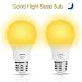 LED No Blue Light Bulbs, LOHAS A19 Sleep Aid Night Bulb, Dimmable 40 Watt Equivalent E26 Base LED Decorative Lighting, 6W LED 2500K Amber Yellow Light Bulb for Porch, Bedroom, Christmas, 2 Pack