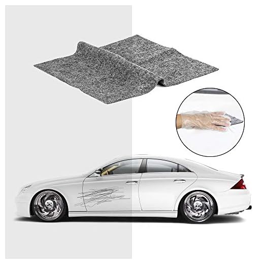 BUZIFU Reparar Arañazos Coche Facilmente con Nanotecnología, para Quitar Arañazos en La Pintura del Coche, Reutilizable y Sirve para Cualquier Color, para Parachoques, Faros, Pintura, Rueda y Más