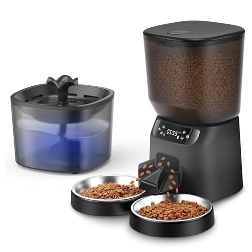 Automatic Cat Feeder and Water Fountain Combo