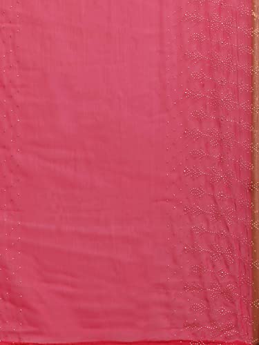 Image of AKHILAM Women's Knit Chiffon Woven Border Saree With unstitched Blouse Piece (DOLY32 Parent)