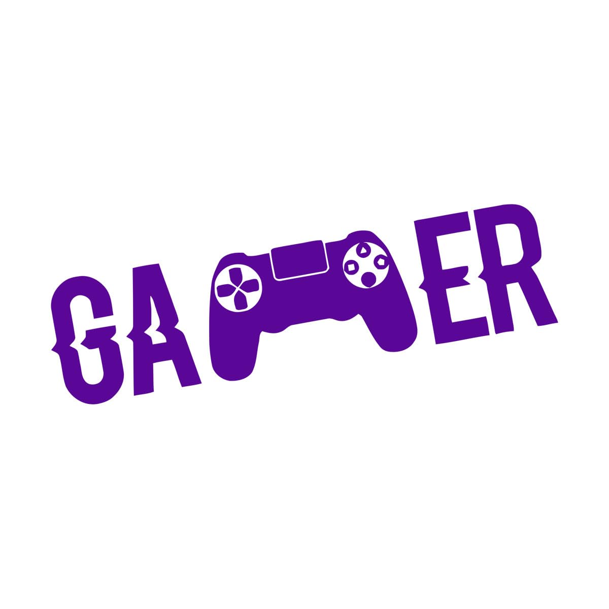GameBox Video Game Controller wall Decals Gamer DIY wall Decal Gamer wall Sticker for Kids Bedroom Vinyl Wall Art Mural Small - 11x42cm