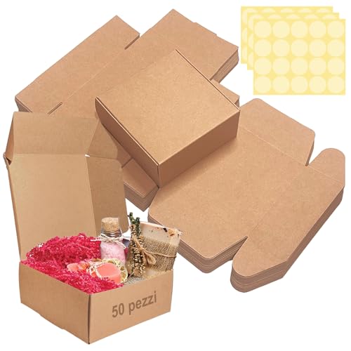 Festa Centro 12 x 12 x 5cm (50pz)Scatoline Carta Kraft