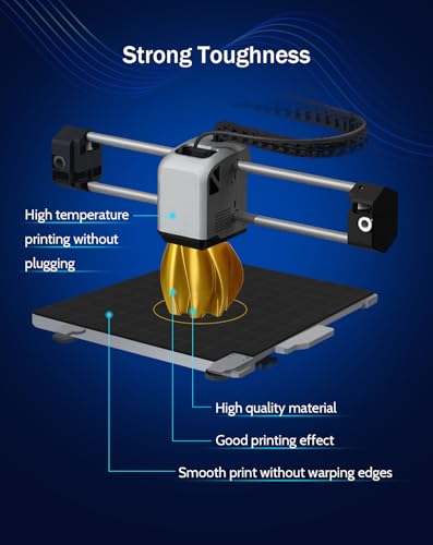 Image of DURAMIC 3D PETG Filament 1.75mm Gold, 3D Printing Filament 1kg Spool(2.2lbs), Gold Filament 1.75mm Dimensional Accuracy + /- 0.05 mm Non-Tangling Non-Clogging Non-Stringing