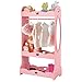 Costzon Kids Dress up Storage Wardrobe, Toddler Armoire DresserÂ Wardrobe w/Mirror & Cloth Hanger, Cute Crown Patterns, Pretend Costume Closet Toy Organizer, Perfect for Kids Bedroom, Playroom (Pink)