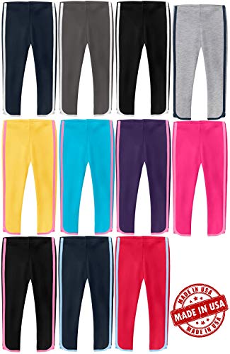 Made in USA Girls 100% Cotton Crop Capri Calf Summer for Yoga Sports Fitness Play School SPD Sensory Friendly Sensitive Skin2
