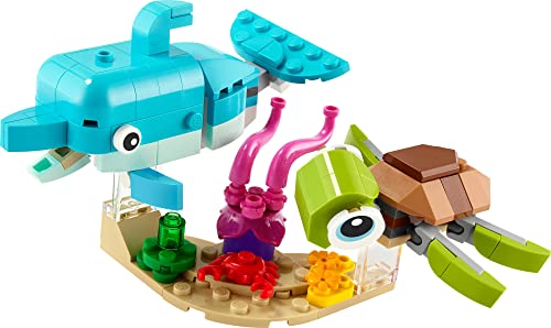 Lego Creator 3In1 Dolphin And Turtle To Seahorse 31128 Toys For Kids 6 Plus Years Old, Toy Sea Animal Figures Building Set #TOP4