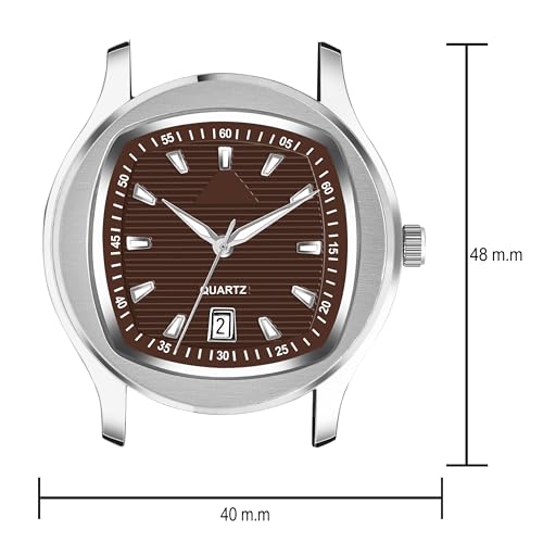 Image of styledose Minimalist dial Softest Adjustable Silicon Belt Quartz Analog Date Display Wrist Watch for Men