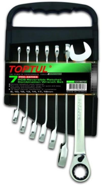 TOPTUL Serie di chiavi a cricco ad anello fissa GAAM0709 965g