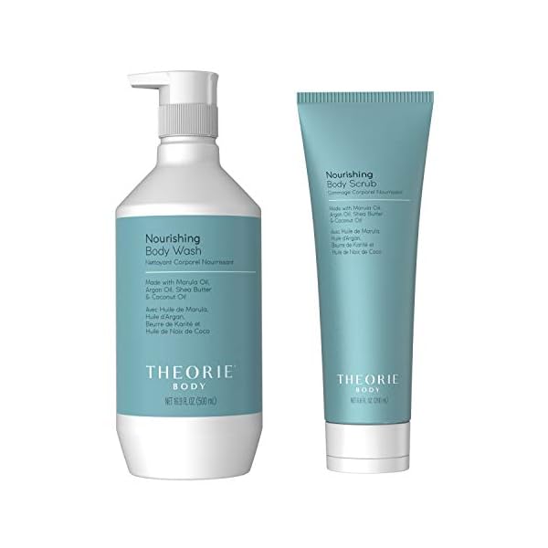 THEORIE-Nourishing-and-Exfoliating-Body-Scrub-Made-with-Marula-Argan-Coconut-Oil-Shea-Butter-Vitamin-E-Amber-Rose-Fragrance-Eco-Friendly-Pumice-Vegan-Gluten-Free-Cruelty-Free-200mL-Tube Theorie Nourishing and Exfoliating Body Scrub - Made with Marula, Argan, Coconut Oil, Shea Butter & Vitamin E, Amber Rose Fragrance. Eco-Friendly Pumice, Vegan, Gluten Free, Cruelty Free 200mL Tube