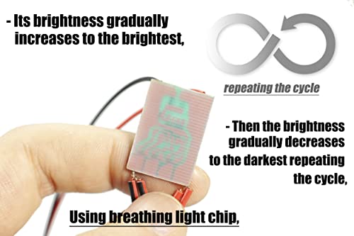 Image of Breathing Pattern LED Decorations Flexible Helmet Lights Cosplay DIY Kit RGB Superhero Men's Gift - Red Breathing Light