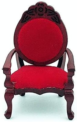 EatingBiting 1:12 Dollhouse Miniature Vintage Retro Single Sofa Chair Furniture for Living Room,Bed Room, Kitchen, Retro Vintage Designed Dolls House Miniature Furniture Action Figures Accessory image 4