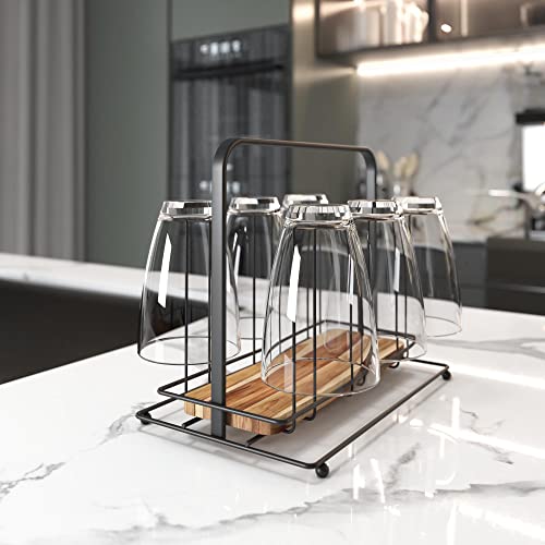 Porta Copos com Base de Madeira, Stolf