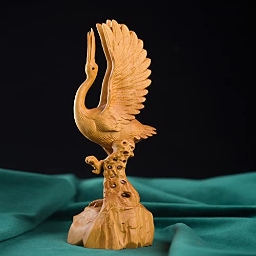 Artisanat d'oiseau en bois miniature pour objets de décoration maison moderne
