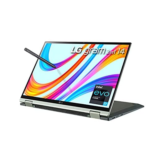 LG LCD Laptop 14" 2-in-1 WUXGA (1920x1200) IPS Touch Display, 16GB Ram, 1TB SSD, DCI-P3 99%, Lightweight (2.8lbs) Green