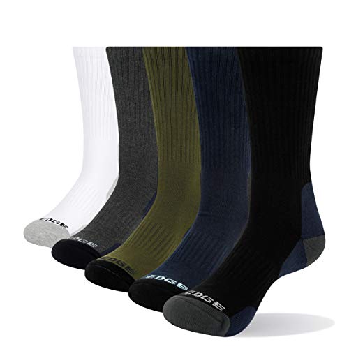 YUEDGE 5 Pares Hombre Senderismo Calcetines para Trekking Camping y Otros Deportes, Transpirable, Alto Rendimiento (L)
