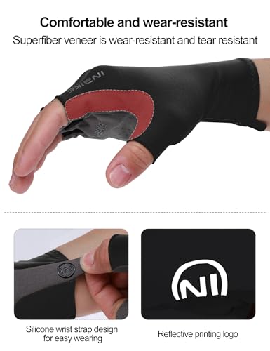 INBIKE Cycling Gloves for Men Women, Breathable Bike Gloves Lightweight Half Finger Biking Glove Mountain Road Bicycle