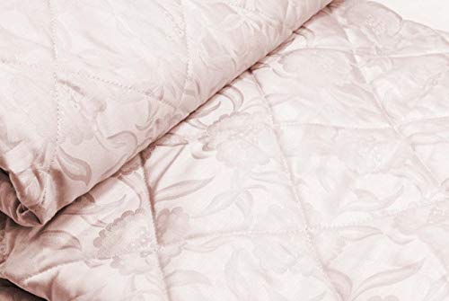 Manifattura Tessile Colcha acolchada de satén de algodón Jaquard floral - Rosa, individual Cover