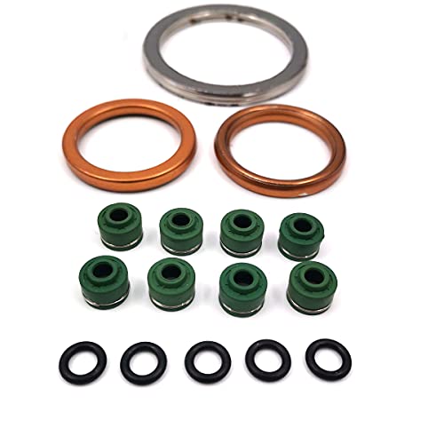 Image of FainWan Complete Top End Head Gasket Kit Compatible with TRX400EX TRX 400EX Sportrax 400 1999-2008 TRX400X TRX 400X 2009-2014 Cylinder Piston Head Engine Repair Non-Asbestors