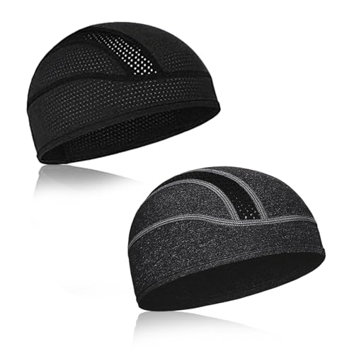 MNYXIS 2 Pcs Bandana Sous Casque, Cyclisme Skull Cap, Respirant Été sous Casque, Casquette de Crâne Skull Cap, Bonnet Casquette Velo Pirate Homme Femme,...