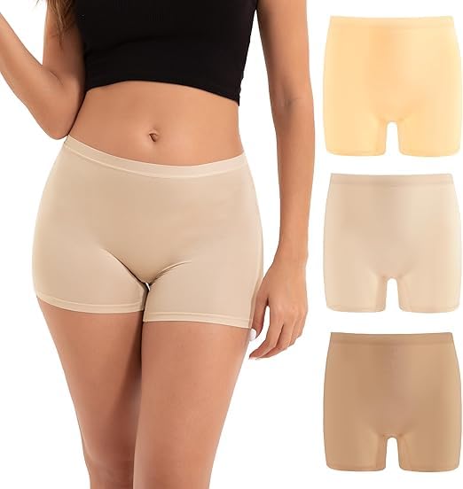 SunFlux® Boy Shorts Lezer Cut Underwear Silky Boxer Briefs Panties 3-Pack-picture-56