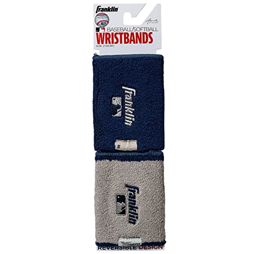 Franklin Sports X-Vent Baseball + Softball Wristbands - Navy + Gray - image 8
