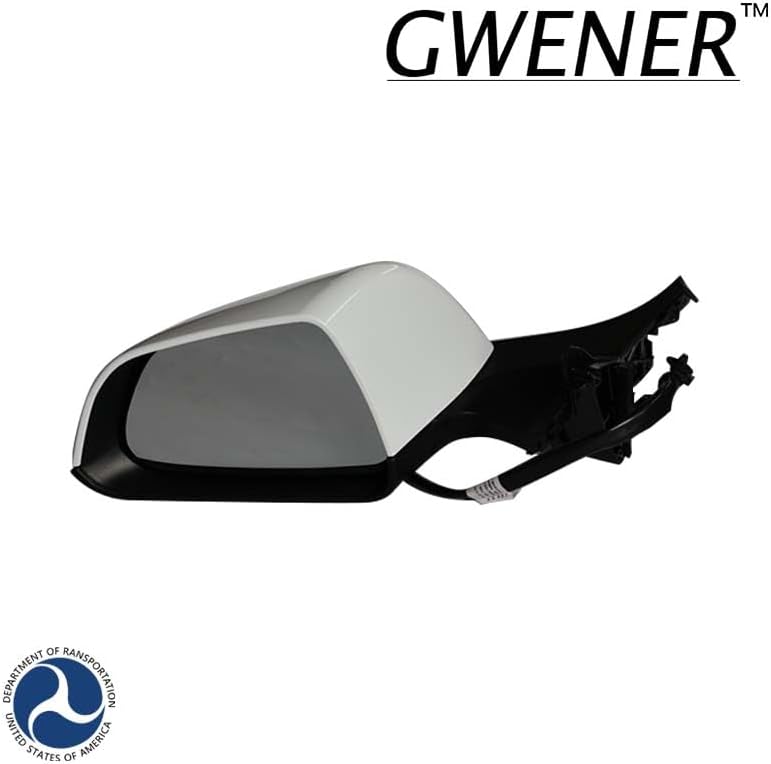 Side Mirror Assembly White Fit for 2022-2024 Tesla Model 3 low configuration L
