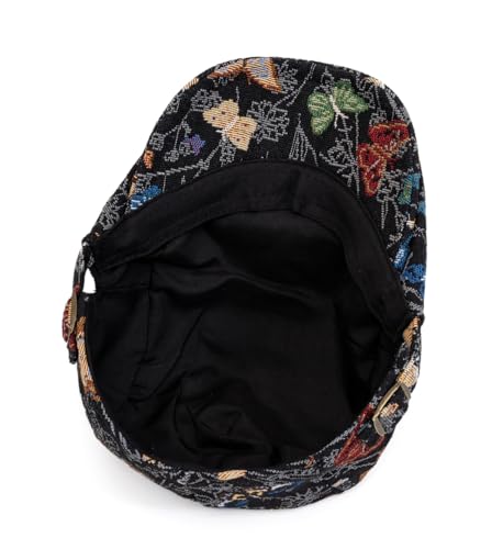 Image of Cotton Newsboy Cap,Breathable Ivy Gatsby Cabbie Beret Hat for Men's Women Driving Hunting Golf