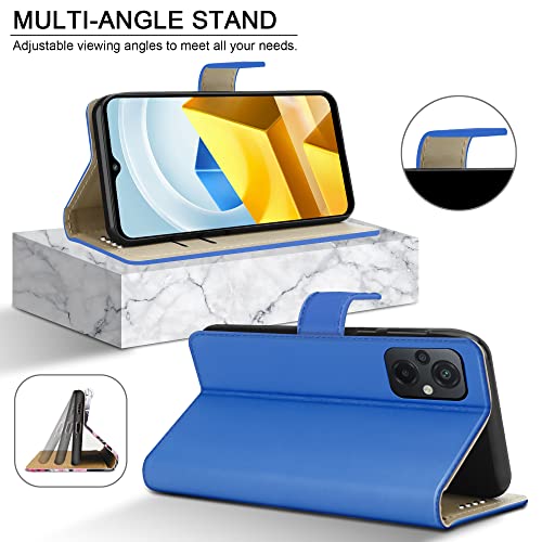 PIXFAB For Xiaomi Poco M5 Leather Phone Case, Magnetic Closure Full Protection Book Folio Design - Image 4