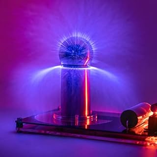 TWY 5cm Tesla Coil DIY Kit, Mini Artificial Lightning Generator Touchable Plasma Ball Spark Gap Arc Generator for Physics Teaching, Artificial Lighting Science Experiment Model