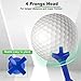 LZFAN Golf Tees 3 1/4 Inch, Plastic Golf Tees 4 Prongs Stability Tees, Unbreakable Long Golf Tees Reduce Friction & Side Spin Colored (100PCS)