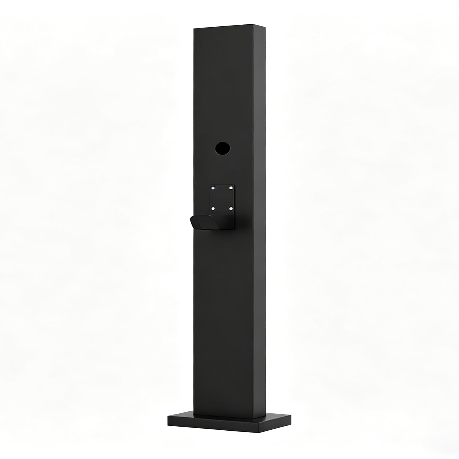 Piedistallo per Caricabatterie EV,Colonnina di Ricarica Robusta e Durevole,Acciaio Zincato da 1,5mm con Gancio for Cavo Adatto for Uso Interno ed Esterno(Black)