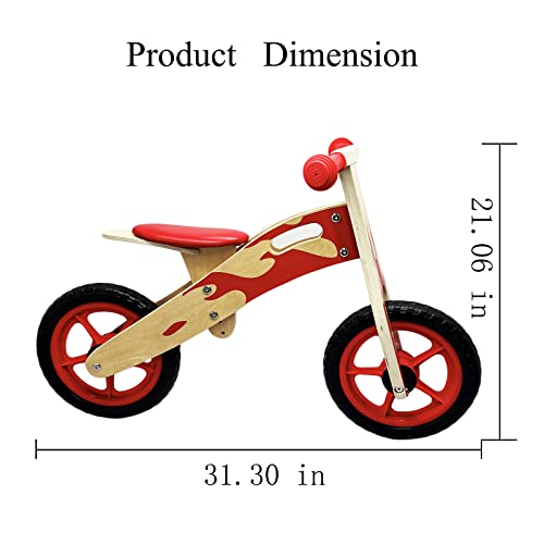Annada Lightweight Wooden Balance Bike Sustainable And Eco-Friendly Small Wooden Bicycle Adjustable Ride Balance Toy Bike For Kids And Toddlers #TOP2