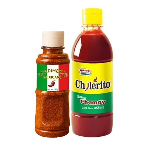 El Chilerito - Salsa Chamoy Mexicana 355ml + Tajin Classic - Condimento mexicano - 142g - Pack Promoo