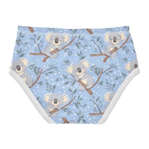 ZZKKO Cute Koala on Branch Girls Underwear Toddler Panties for Girls Comfort Brief Size 2-8T2